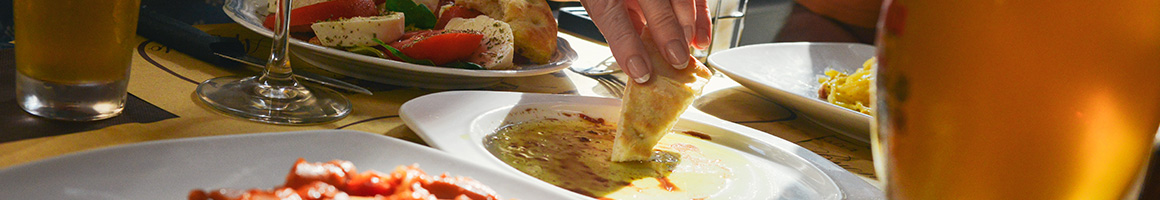 Eating Greek Mediterranean Middle Eastern at Hungry Pocket Falafel House restaurant in Santa Monica, CA.